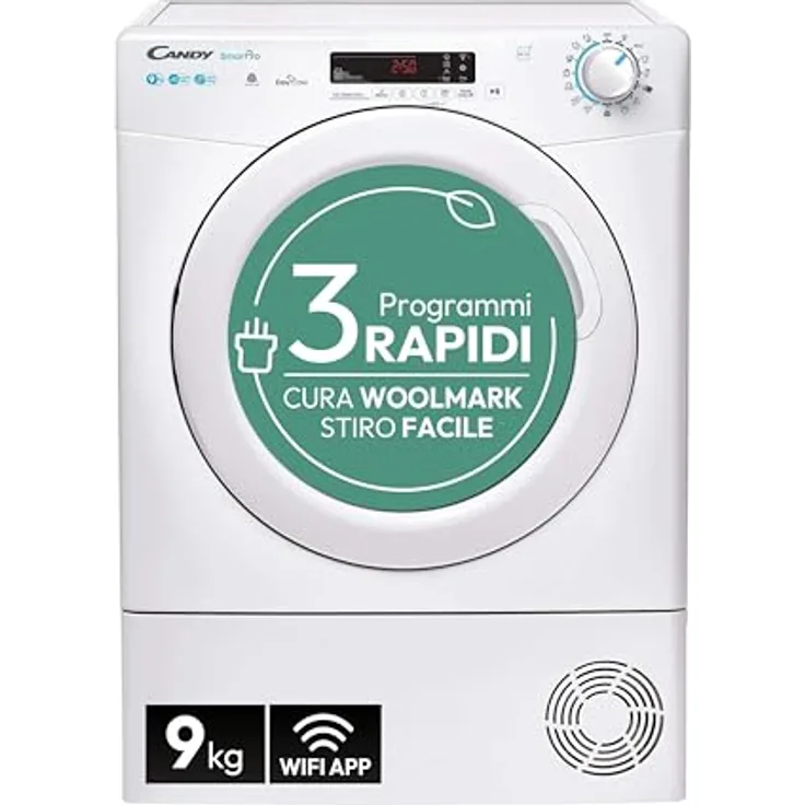 Candy CSOE H9A2DE-S Wäschetrockner mit Wärmepumpe, 9 kg, Energieeffizienzklasse A++
