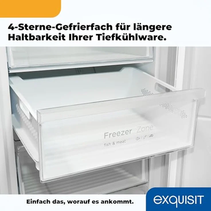 Exquisit GS380-NF-H-050E Gefrierschrank, freistehend, weiß, Energieklasse E – Bild 8