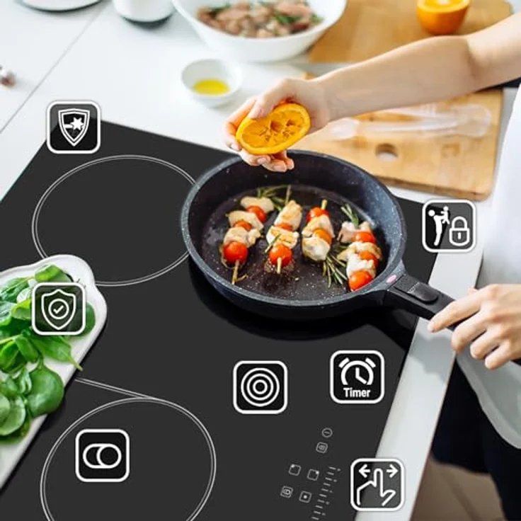 KKT KOLBE Herdset SET8017CH77RL, autarkes Backofen- und Glaskeramikkochfeld mit TouchSelect Steuerung und Katalyse-Selbstreinigung, 77 cm, schwarz – Bild 5