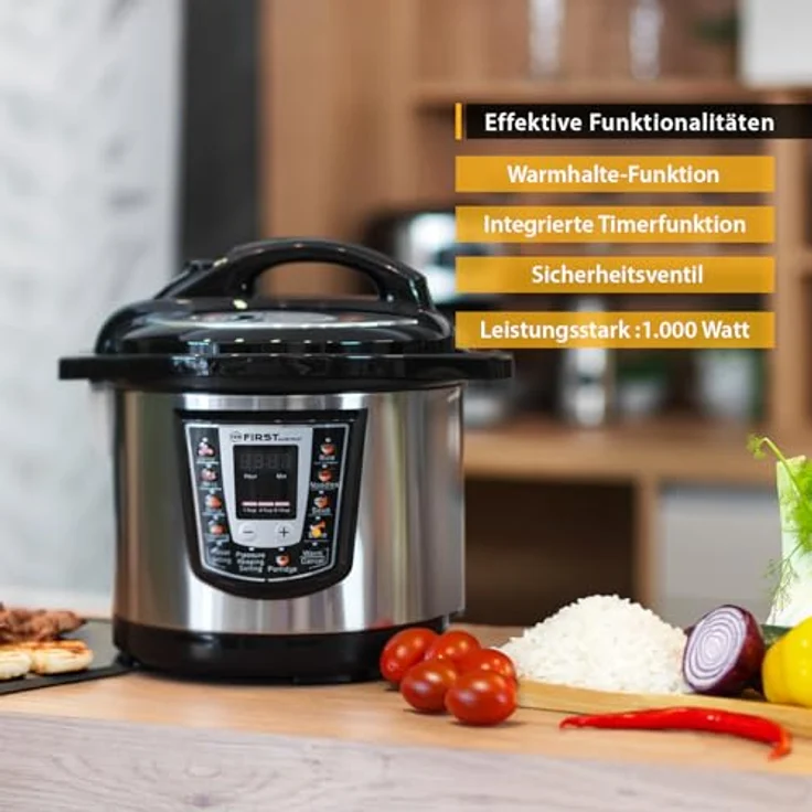 TZS First Austria FA 5130 Multikocher, 1000W, 6L, silber – Bild 6