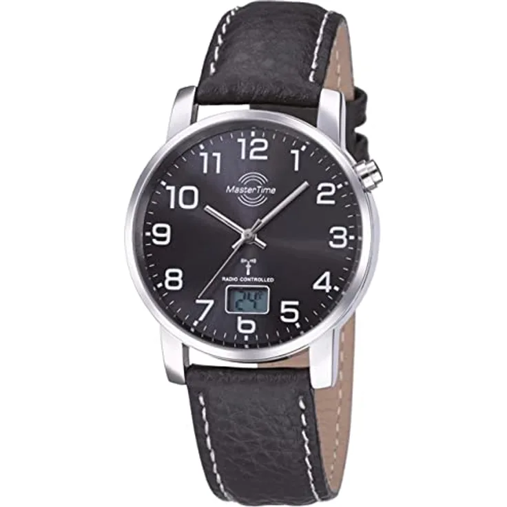 Master Time Funk Quarz Herren Uhr Analog-Digital mit Leder Armband MTGA-10576-24L