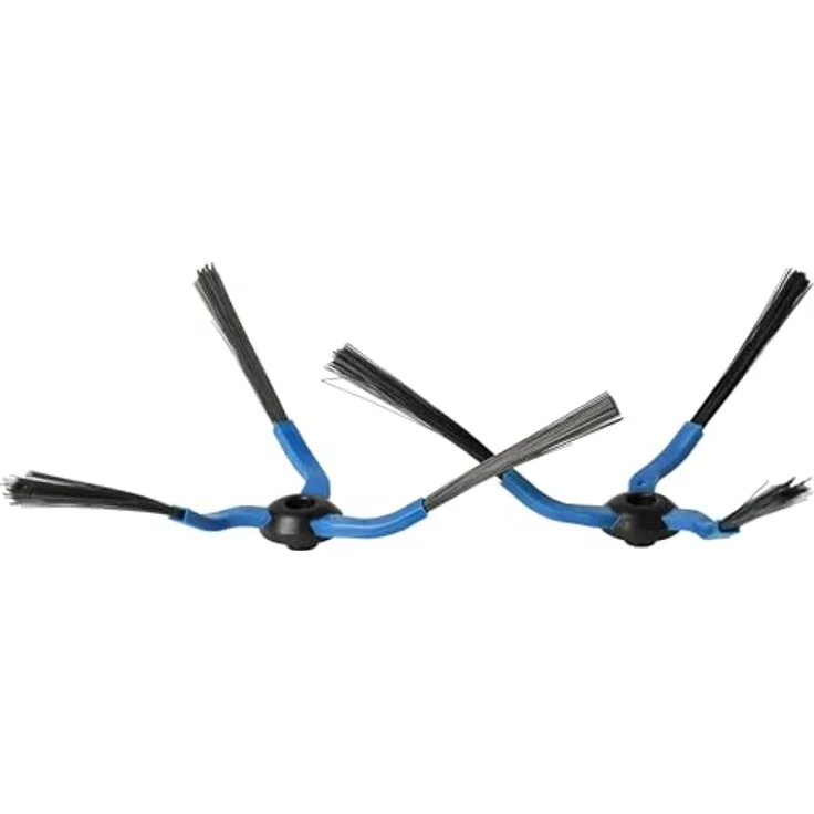 vhbw Bürste passend für Samsung Navibot SR8843, SR8844, SR8845, SR8841, 3-Arm Seitenbürsten, schwarz/blau, 4er Pack – Bild 3
