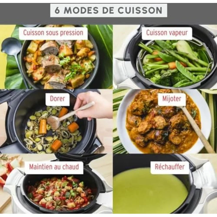 Moulinex Küchenmaschine 3 l, Multikocher in Mehrfarbig, 42,3 x 32,3 x 37,87 cm – Bild 4