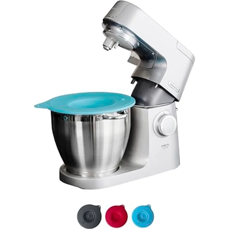 Kenny Professional Silikon Profi-Frischhaltedeckel "Überzieher" kompatibel mit Kenwood Chef XL Modellen, spülmaschinenfest mit Airlock-Ventil (Anthrazit) – Bild 2