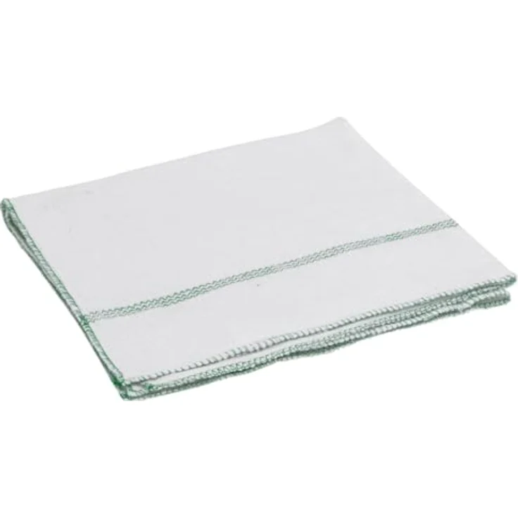 vidaXL Bodentücher 5 STK., Scheuerlappen Weiß mit Grünen Gestreift, Scheuertuch Hervorragende Saugfähigkeit, Putzlappen Wischtücher, 50x60cm – Bild 1