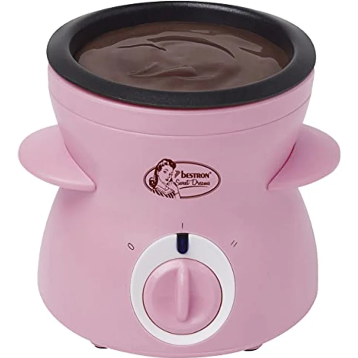 BestronDCM043P Schokoladen-Fondue, 0,3L Schale, rosa – Bild 2