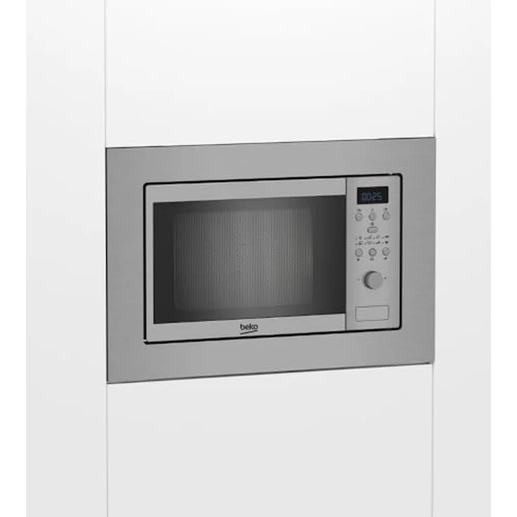 Beko BMOB 17131 X Mikrowelle, Einbaugerät, 700W, 5 Leistungsstufen, Garraum 17 Liter, Timer, Schnellstart, 8 Automatikprogramme, silber – Bild 4