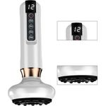 DOPWii Schmerztherapiegerät Elektrisches Kratzinstrument, Schröpfgerät, 12-stufiger Unterdruck, Heißkompressen-Physiotherapie, weiß/grau/grün