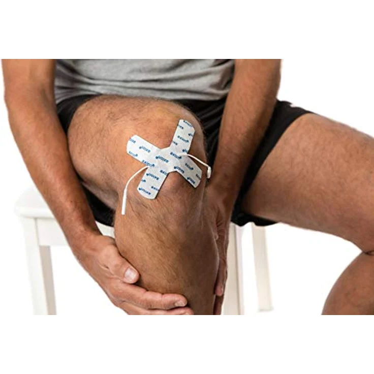 2 Gelenk Elektroden-Pads - Ideale Form für Körperrundungen wie Ellenbogen, Knie, Hacken | EMS-Training & TENS-Schmerztherapie | Selbstklebende TENS-EMS Elektroden für Reizstrom-Geräte | - axion – Bild 2