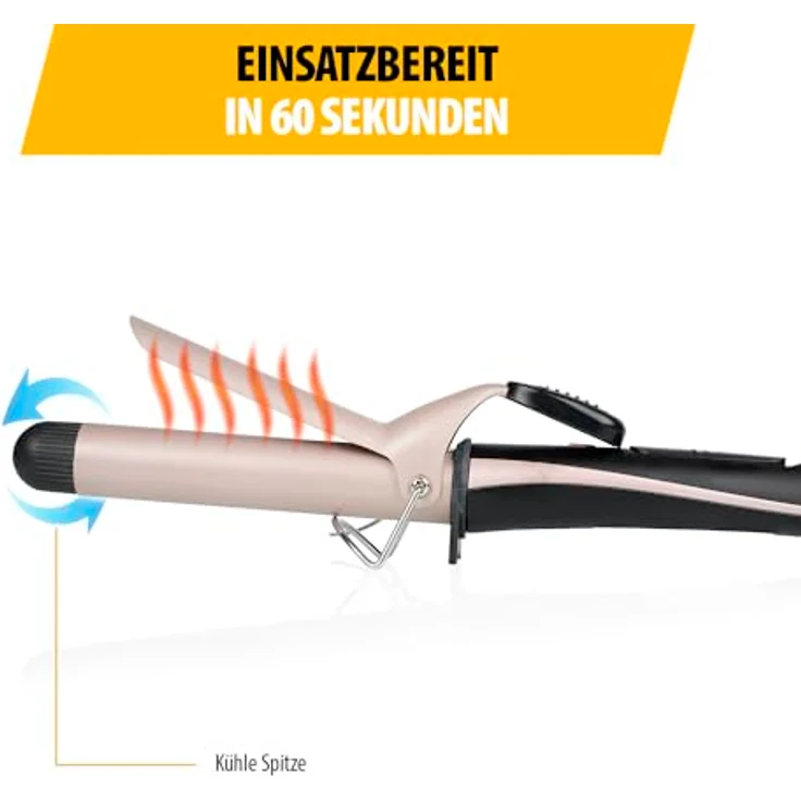Tristar Lockenstab HD-2421 - Keramikbeschichtung - bis zu 180 °C in 60 Sek - 360° Drehbares Netzkabel - ⌀ 2,5 cm – Bild 4