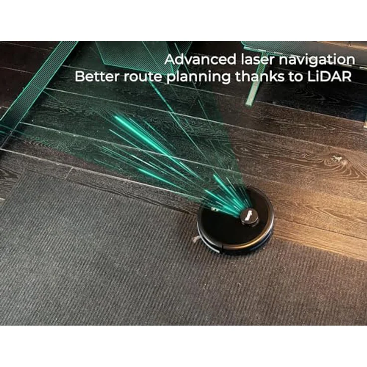 Venga! Saugroboter mit Wischfunktion Alexa Google Assistant kompatible App Laser-Navigation – Bild 5