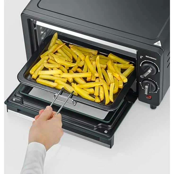 Severin Minibackofen TO 2062, Kompakter 9-Liter Toastofen mit Timer bis 60 Minuten und Temperaturregelung von 100 °C bis 220 °C – Bild 3