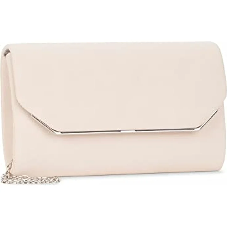 Tamaris Amalia Clutch Bag Cream 470, elegante Clutch aus Feinsynthetik mit abnehmbarem Schulterriemen, 22 × 13 × 4 cm – Bild 2