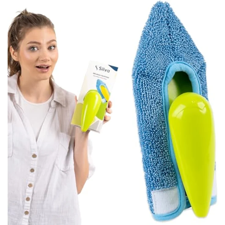 Silva Premium Mikrofaser Staubwedel mit ergonomischem Griff | Waschbare und wiederverwendbare Reinigungstücher für Auto, Küche, Möbel & schwer erreichbare Stellen – Bild 1