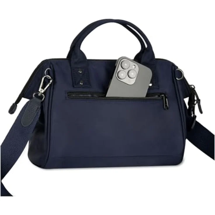 CABAIA Umhängetasche Crossbody M, aus recyceltem Polyamid mit auswechselbarer Vortasche und Molle-System, schwarz – Bild 4