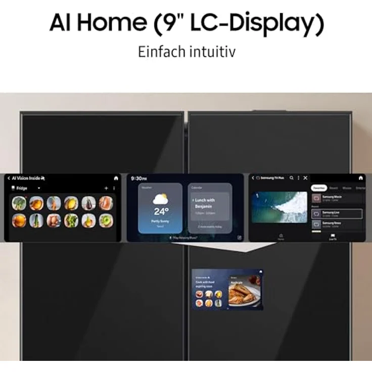 Samsung RM90F67CECEF Kühl-Gefrier-Kombination, 654 Liter, French Door, Glam Deep Charcoal, AI Hybrid Cooling, Smart Home Steuerung – Bild 10