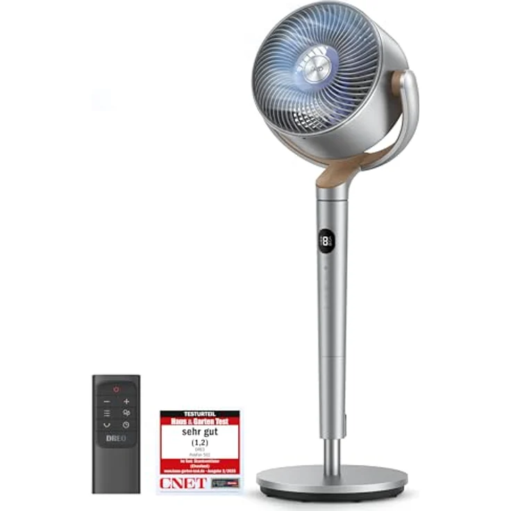 DREO PolyFan, 23 dB leiser Standventilator mit 120°+120° Omni-direktionale Oszillation, 27 m Windentfernung, 1615 m³/h Luftvolumen, 102 cm Höhe, 3 Modi, 8 Geschwindigkeiten – Bild 1