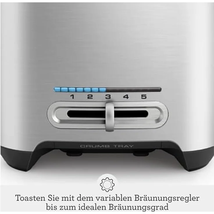 SAGE STA825 the Smart Toast 2 Scheiben Toaster mit LED-Fortschrittsanzeige, Gebürstetes Edelstahl – Bild 3