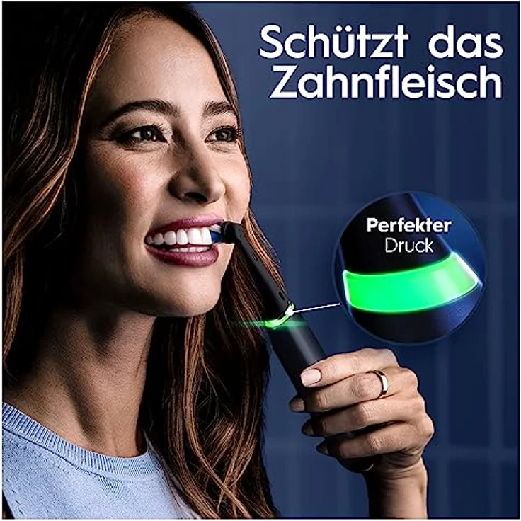 Oral-B iO Series 9 Plus Edition Elektrische Zahnbürste mit 3 Aufsteckbürsten, Whitening, 7 Putzmodi, Magnet-Etui, recycelbare Verpackung, black – Bild 5