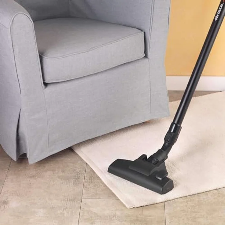 Ariete 2759 Handy Force RBT, 2-in-1-Elektrobesen mit Kabel, Staubsauger und Krümelsauger, HEPA-Filter, Zyklontechnolgoie, ohne Beutel, motorisierte Bürste, 600 W, Rot-Schwarz – Bild 3