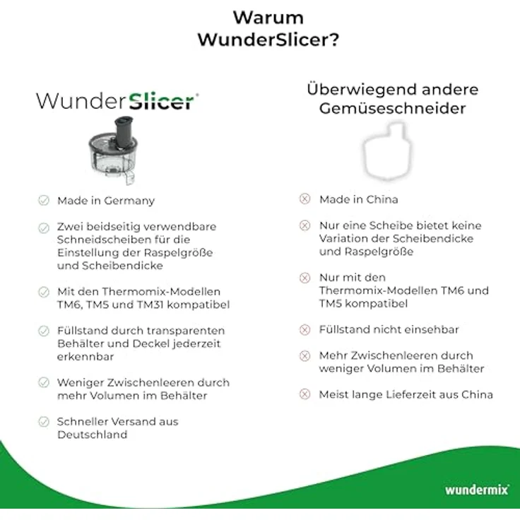 Wundermix WunderSlicer, Gemüseschneider für Thermomix TM6, TM5, TM31 – Bild 6