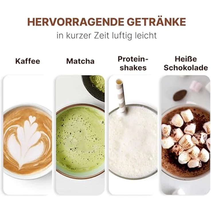 ProfiCook® Milchaufschäumer | Batteriebetrieben | elektrischer Milchaufschäumer ideal für Cappuccino, Latte Macchiato o. Matcha-Tee | Milchaufschäumer Stab | Drehzahl 13000 U/min | PC MS 1273 – Bild 4