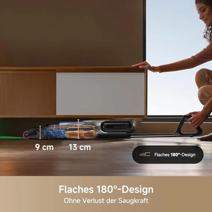 Mova Nass-Trocken-Sauger X4 Plus, 300 W, 20.000Pa Saugkraft, KI-Reinigung, 180°-Design, selbstreinigende Bürste – Bild 8