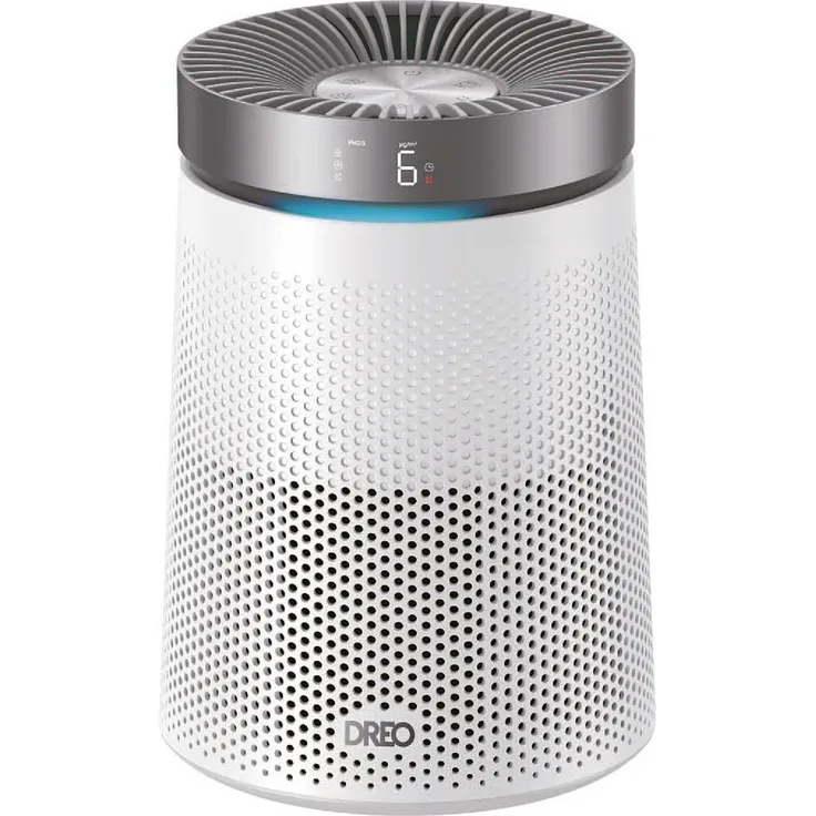 DREO Luftreiniger Macro AP606, HEPA 13 Filter, 18W, 22dB, WLAN-fähig, weiß grau