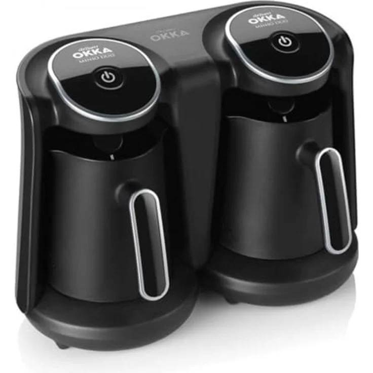 Arzum OK006-K OK006 OKKA Minio Duo Türkische Kaffeemaschine 8 Tassen Kaffee auf einmal, Plastic, Schwarz – Bild 2