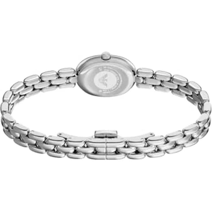 Emporio Armani Quarzuhr AR11720, Damenuhr mit weißem Perlmuttzifferblatt, römischen Ziffern und Edelstahlarmband, analog – Bild 5