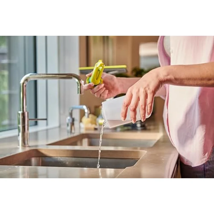 RYOBI 18 V ONE+ Akku-Fenstersauger RWV18-0, inkl. Sprühflasche und Mikrofasertuch, 27,5 cm Wischbreite, bis zu 420 Minuten Akkulaufzeit – Bild 4