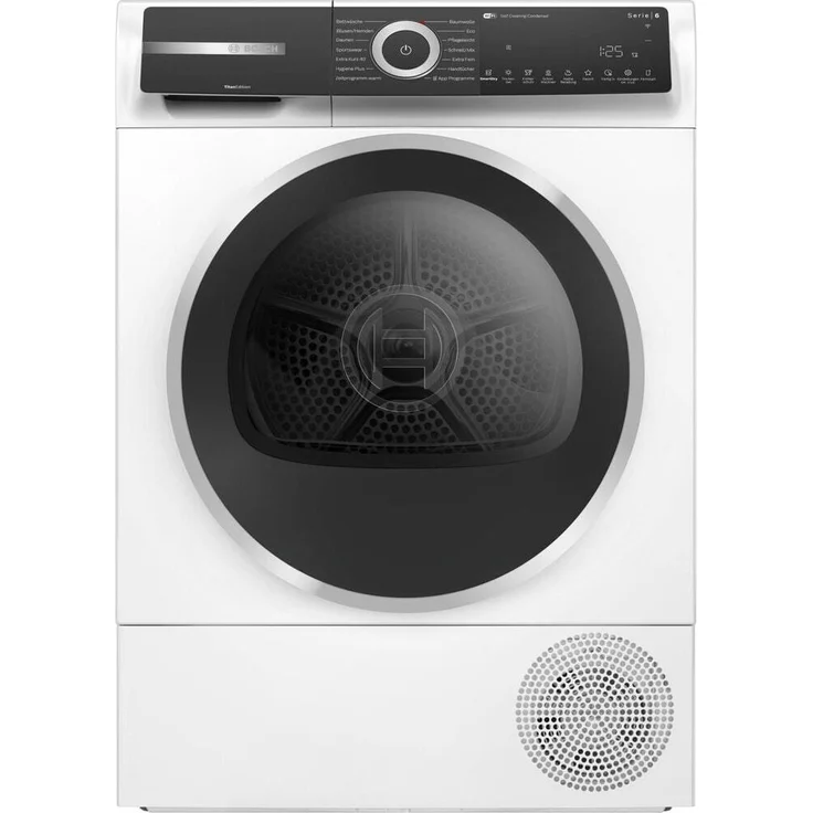 Bosch WQH245B0EX Serie 6 Wäschetrockner, Selbstreinigender Kondensator, Smart Dry, 9 kg, LED-Trommelbeleuchtung, weiß