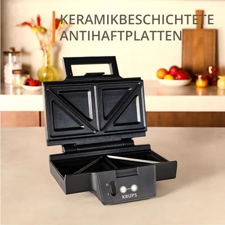 Krups FDK Iconic Sandwichmaker (3-Eckform) FDK461 – Bild 4