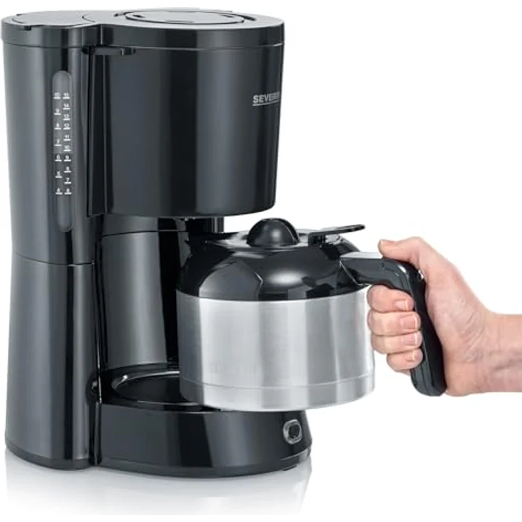 SEVERIN KA 4835 Type Kaffeemaschine (Für gemahlenen Filterkaffee, 8 Tassen, Inkl. Thermokanne) schwarz – Bild 5