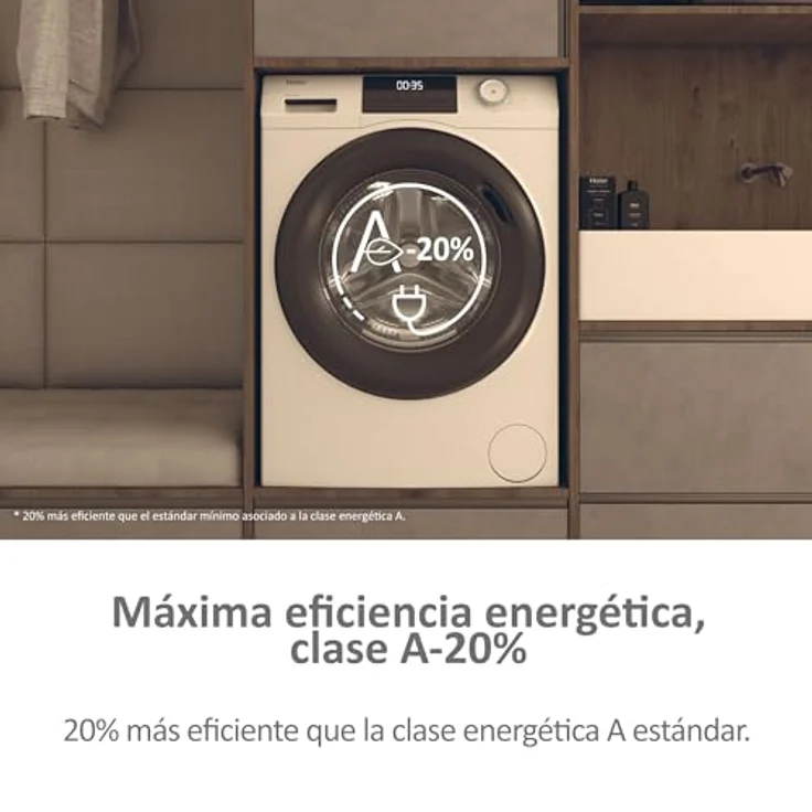 Haier HW100-BP14929A-S Frontlader Waschmaschine, 10 kg, 1400 U/min, Energieeffizienzklasse A, Weiß – Bild 3