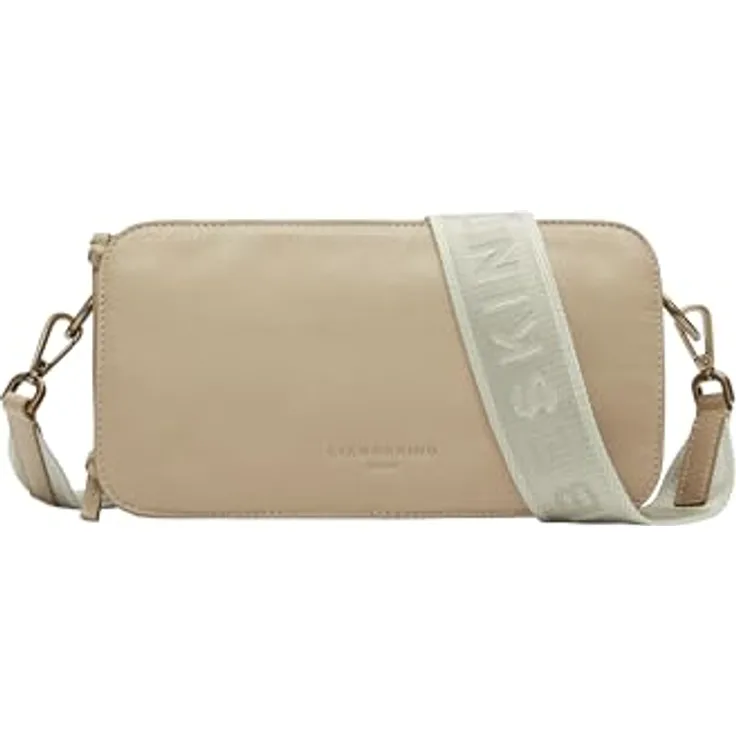 Liebeskind Berlin CARRY OVER SHEEP NATURAL, Umhängetasche Crossbody aus hochwertigem Leder mit Reißverschluss und abnehmbarem Schulterriemen, naturbeige