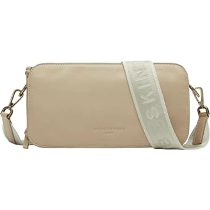 Liebeskind Berlin CARRY OVER SHEEP NATURAL, Umhängetasche Crossbody aus hochwertigem Leder mit Reißverschluss und abnehmbarem Schulterriemen, naturbeige – Bild 1