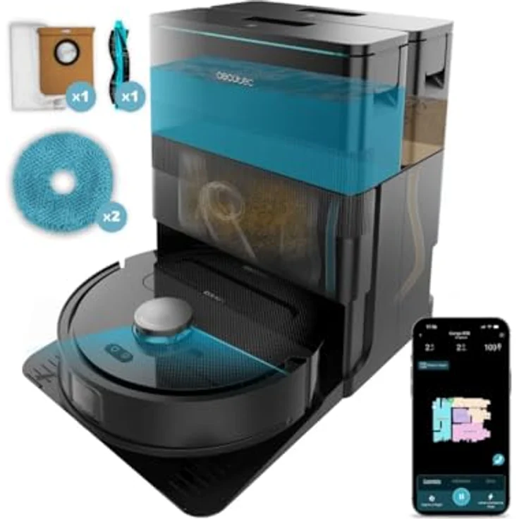 Cecotec Conga X50, Saug- und Wischroboter mit 15000 Pa Saugkraft, 4-in-1 Home and Wash Station, Lasertechnologie – Bild 4