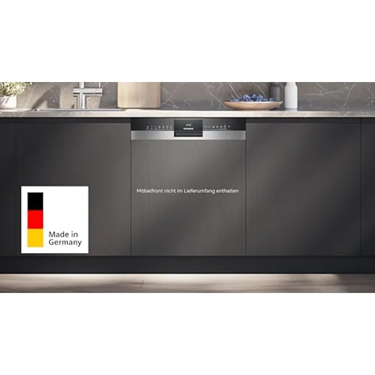 Siemens SN53HS16AE, 60cm integrierter Geschirrspüler aus Edelstahl, 13 Maßgedecke, Energieeffizienzklasse C, 42 dB(A) Geräuschpegel, Home Connect-fähig – Bild 3