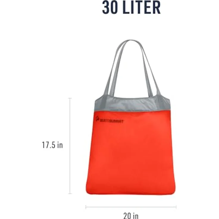 Sea To Summit Ultra-Sil Shopping Bag, kompakte Einkaufstasche mit 30 Litern Volumen, wasserabweisend, orange – Bild 6