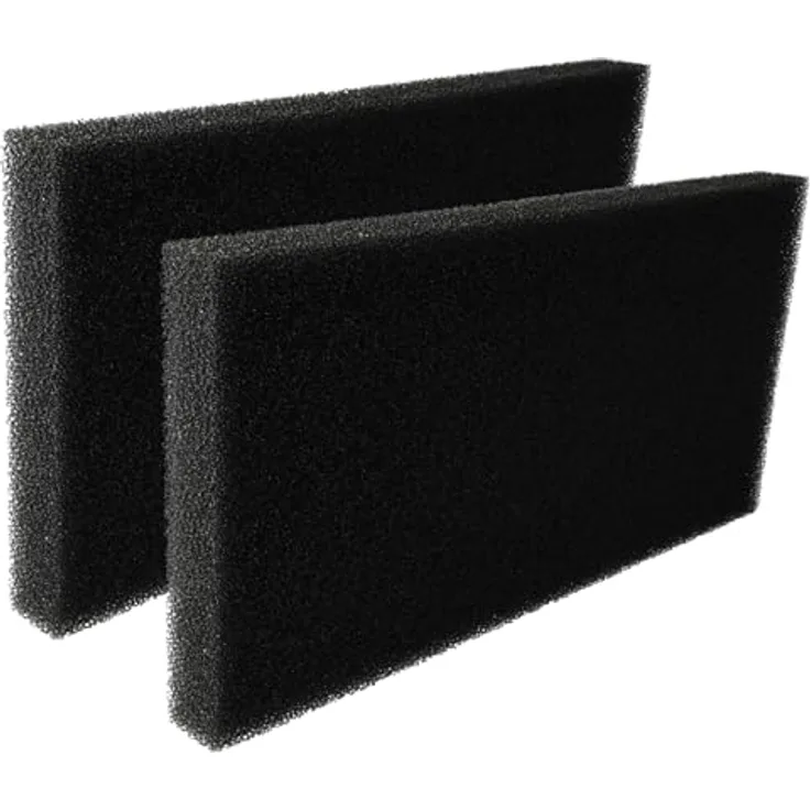 vhbw 2x Schaumfilter für Gorenje Wäschetrockner DE82/G, DA82IL, DE82, DA83ILS/I, DA92IL, DA82L, DA83IL/I, DE72, DE72/G, DA93ILS/I, DE71, schwarzer Hygiene-Filter, 280 x 136 x 19 mm