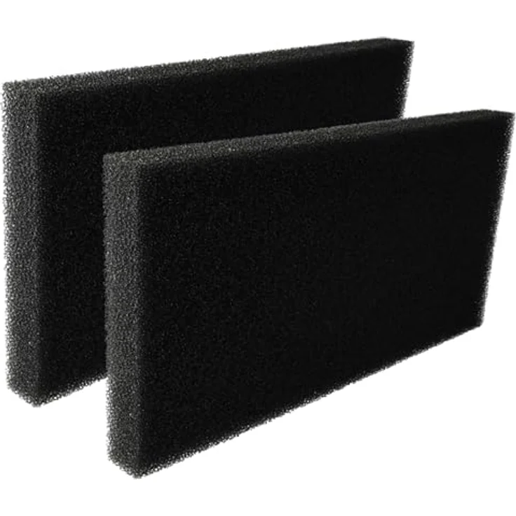 vhbw 2x Schaumfilter für Gorenje Wäschetrockner DE82/G, DA82IL, DE82, DA83ILS/I, DA92IL, DA82L, DA83IL/I, DE72, DE72/G, DA93ILS/I, DE71, schwarzer Hygiene-Filter, 280 x 136 x 19 mm – Bild 1