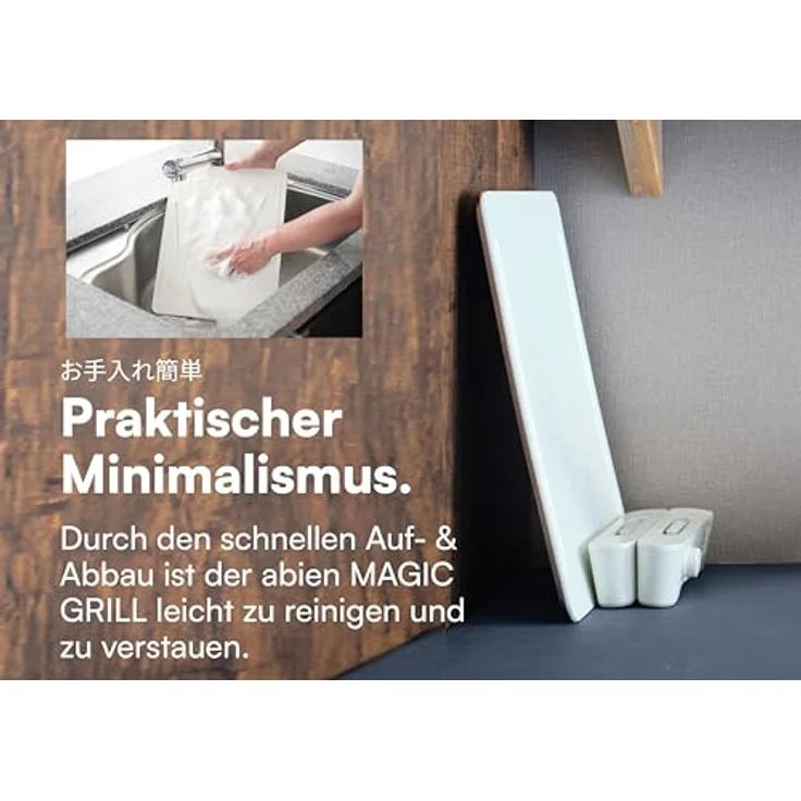 Abien Abien Magic Grill, Elektro Tischgrill mit eingebautem Heizkreislauf, Weiss – Bild 5