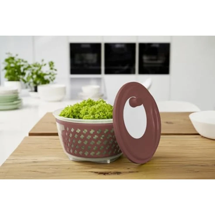 ROTHO Salatschleuder Fresh Salatschleuder, Kunststoff (PP) BPA-frei, 4,5 Liter Fassungsvermögen, modernes Design, Antirutschfüße – Bild 2