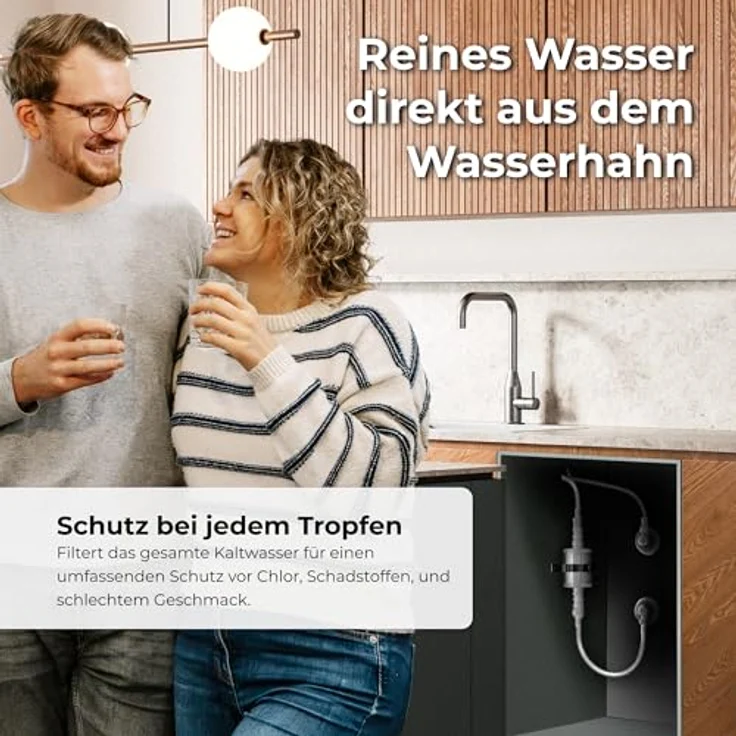 Alb Trinkwasserfilter Active, Wasserfilter mit Edelstahlgehäuse und Aktivkohlepatrone zur Schadstoffreduktion – Bild 2
