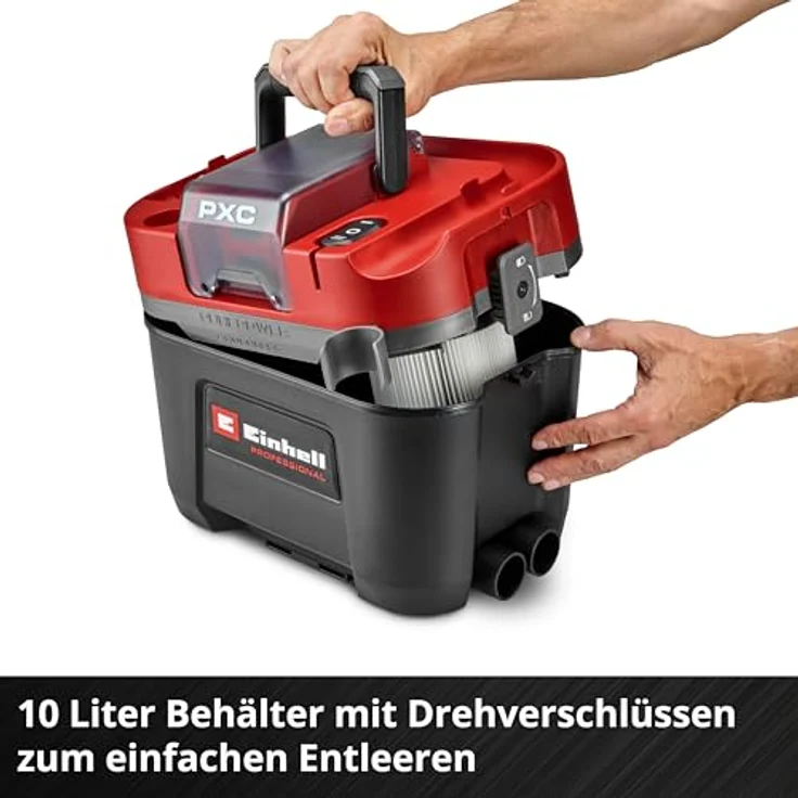 Einhell Professional TP-VC 18/10 Li BL L-Solo, Akku-Nass-/Trockensauger mit 10l Staubklasse L, bürstenlosem Motor und 2 Saugmodi – Bild 10