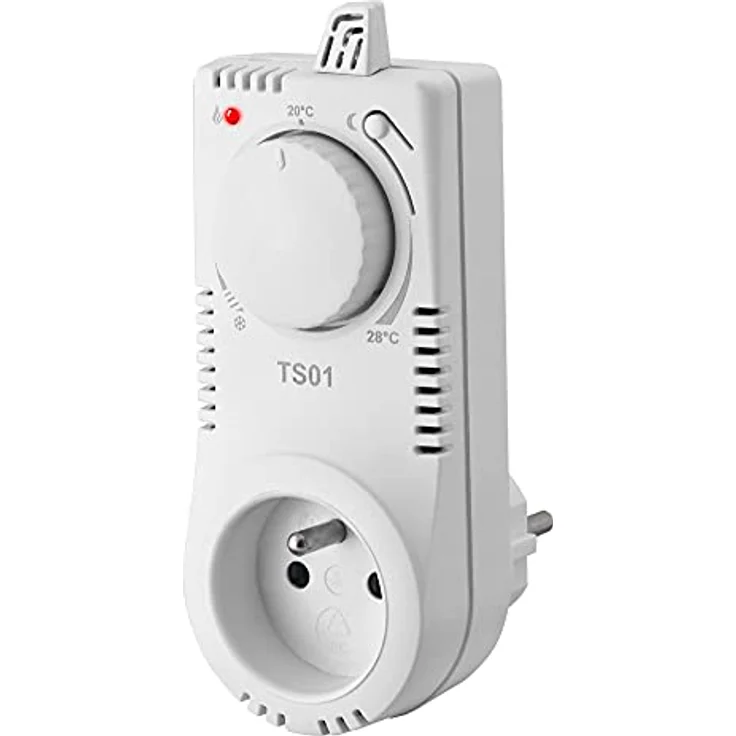 TS01 Steckdosen-Thermostat Thermo-Schaltsteckdose Nachtabsenkung Raumthermostat, Heizgeräte-Zubehör – Bild 2