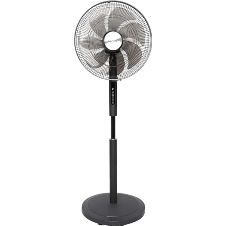 Be Cool Schuss Home Electronic DC Standventilator 45cm, 24 Stufen, Timer, Fernbedienung, oszillierend, höhenverstellbar, energieeffizient, 50W, BC16STHPM2505