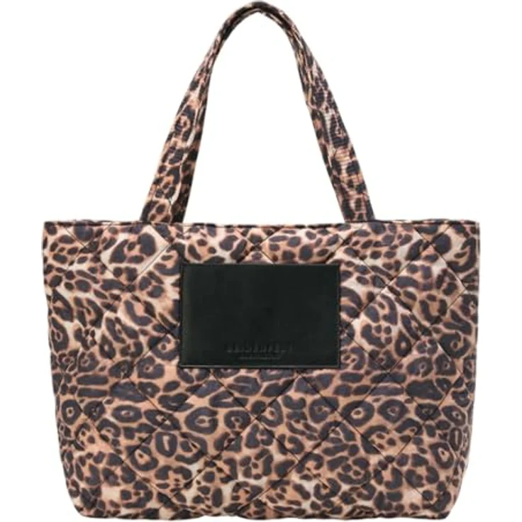 Seidenfelt Evenes Shopper Tasche 47 cm, braun, Leo-Muster, 100% Polyester, 47 x 19 x 31 cm – Bild 1