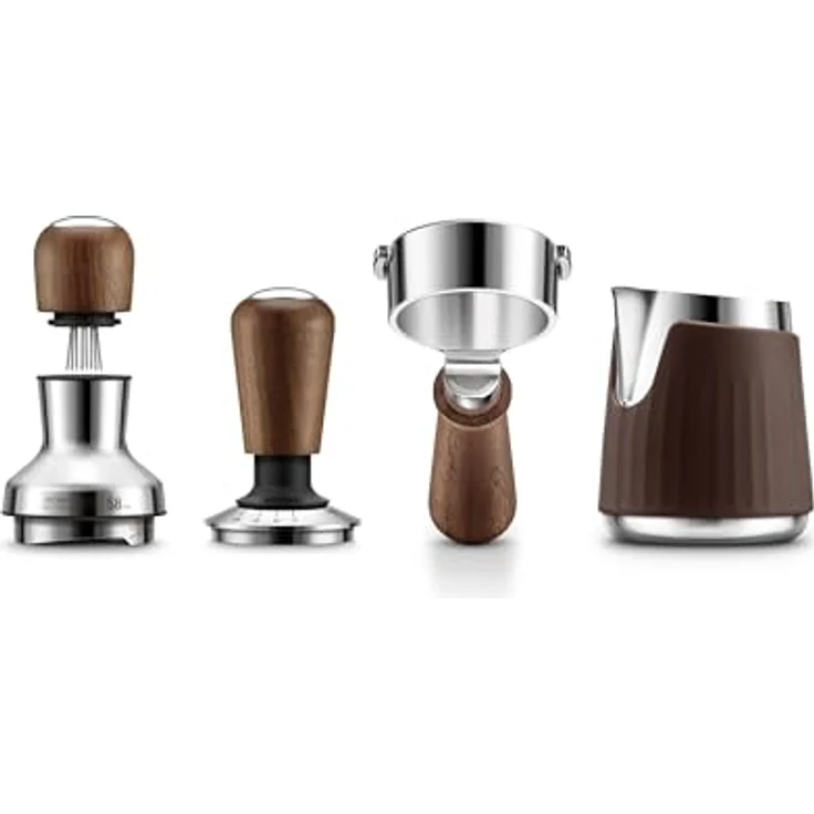 Sage Portafilter 58, 2-in-1-Verteilungswerkzeug für Kaffeemaschinen, Braun, aus rostfreiem Stahl und Walnussholz – Bild 8